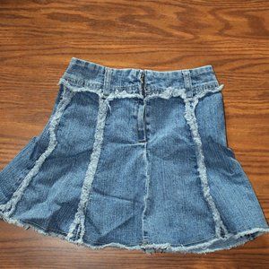 Wherever Girl Skirt with Fraying Detail